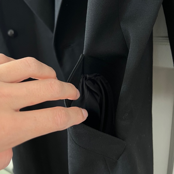 Vintage Ernst Strauss & Schnell Sports black overcoat double breasted wool coat - Picture 6 of 11